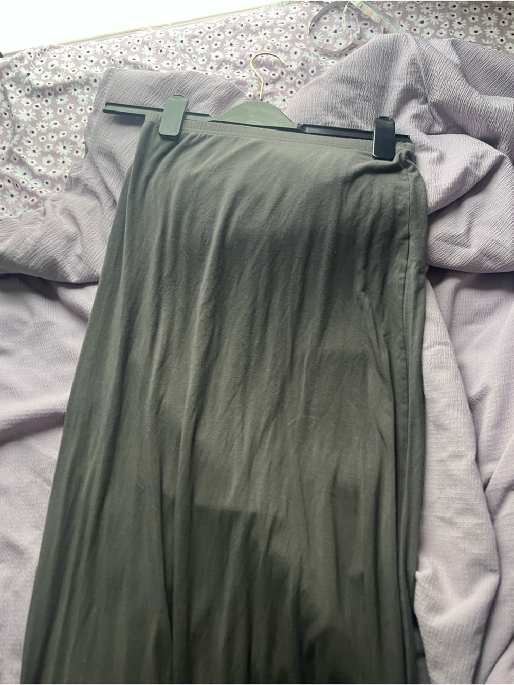 Cider Women's Gray Fitted Maxi Skirt